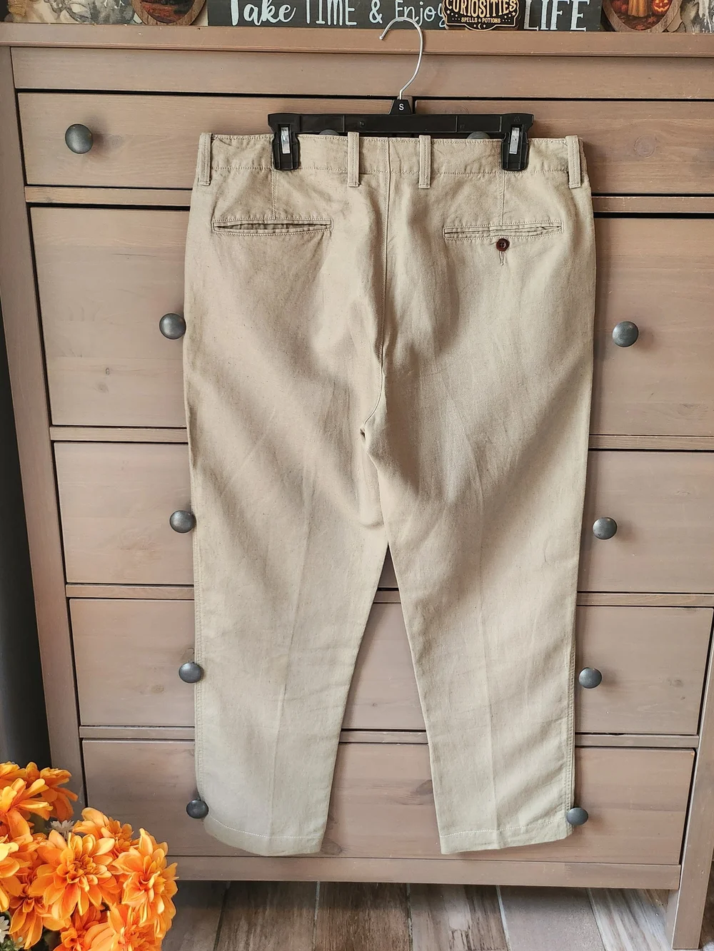 J. Crew Linen /Cotton Men's Khaki Beige Chinos